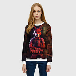 Свитшот женский Five Nights at Freddys Mangle, цвет: 3D-белый — фото 2