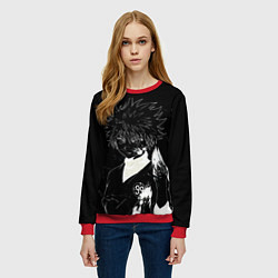 Свитшот женский Киллуа Золдик - Хантер, цвет: 3D-красный — фото 2