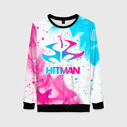Женский свитшот Hitman neon gradient style