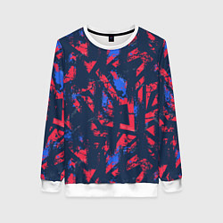 Свитшот женский Спортивный абстрактный фон, цвет: 3D-белый