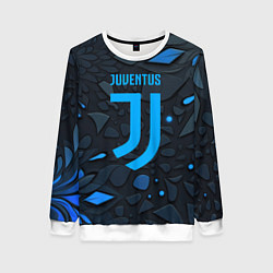 Свитшот женский Juventus blue logo, цвет: 3D-белый