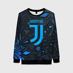 Свитшот женский Juventus blue logo, цвет: 3D-черный