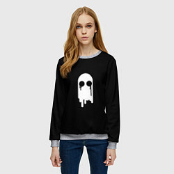 Свитшот женский Плачущее привидение, цвет: 3D-меланж — фото 2