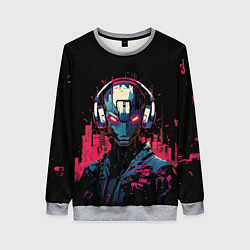 Женский свитшот Андроид меломан