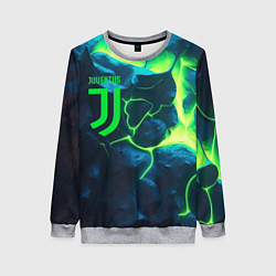 Свитшот женский Juventus green neon, цвет: 3D-меланж