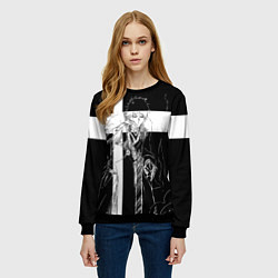 Свитшот женский Ичиго и занпакто - Блич, цвет: 3D-черный — фото 2