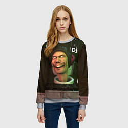 Свитшот женский Skibidi Toilet Dj, цвет: 3D-меланж — фото 2