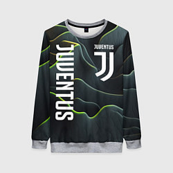 Свитшот женский Juventus dark green logo, цвет: 3D-меланж