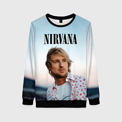 Свитшот женский Тру фанат Nirvana, цвет: 3D-черный