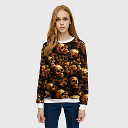 Свитшот женский Медные черепа, цвет: 3D-белый — фото 2
