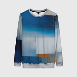 Свитшот женский Синяя палитра, цвет: 3D-меланж