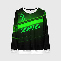 Свитшот женский Juventus green line, цвет: 3D-белый