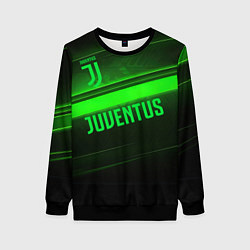 Свитшот женский Juventus green line, цвет: 3D-черный