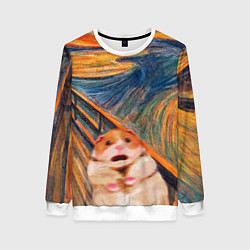 Свитшот женский Крик хомяка, цвет: 3D-белый