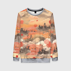 Свитшот женский Japen pattern, цвет: 3D-меланж