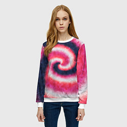 Свитшот женский Tie-Dye дизайн, цвет: 3D-белый — фото 2