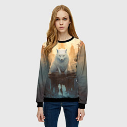 Свитшот женский Великий волк Сиф, цвет: 3D-черный — фото 2