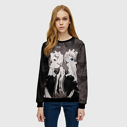 Свитшот женский Re Zero Ram and Rem, цвет: 3D-черный — фото 2