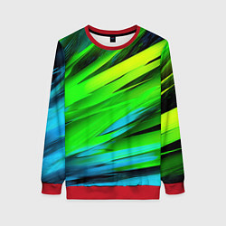 Женский свитшот Green abstract