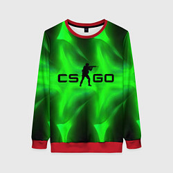 Женский свитшот CSGO green logo