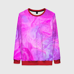 Свитшот женский Розовая текстура, цвет: 3D-красный
