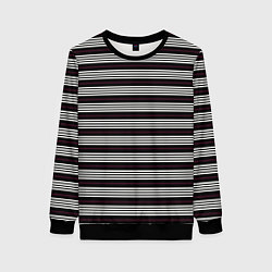 Женский свитшот Полосы белые на чёрном