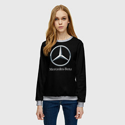 Свитшот женский Mercedes-benz sport auto, цвет: 3D-меланж — фото 2