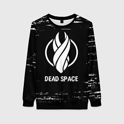 Свитшот женский Dead Space glitch на темном фоне, цвет: 3D-черный