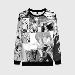 Свитшот женский Человек Бензопила манга, цвет: 3D-черный