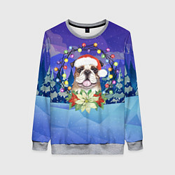 Женский свитшот Новогодний пёс