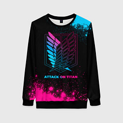 Женский свитшот Attack on Titan - neon gradient