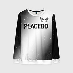 Женский свитшот Placebo glitch на светлом фоне: символ сверху