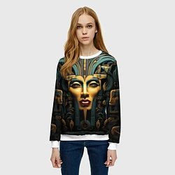 Свитшот женский Египетские фараоны, цвет: 3D-белый — фото 2