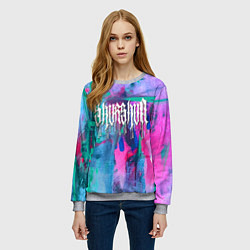 Свитшот женский Shurshun - tie-dye, цвет: 3D-меланж — фото 2