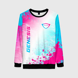 Женский свитшот Genesis neon gradient style вертикально