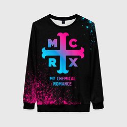Свитшот женский My Chemical Romance - neon gradient, цвет: 3D-черный