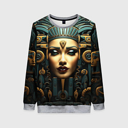 Свитшот женский Египетские царицы, цвет: 3D-меланж
