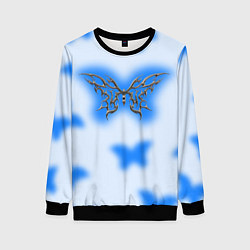 Женский свитшот Y2K blue butterfly