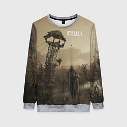 Свитшот женский STALKER трое у вышки, цвет: 3D-меланж