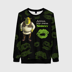 Свитшот женский Shrexy Shrek, цвет: 3D-черный