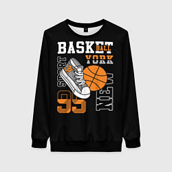 Свитшот женский Basketball New York, цвет: 3D-черный