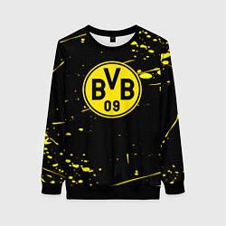 Свитшот женский Borussia yellow splash, цвет: 3D-черный