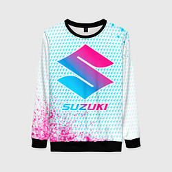 Женский свитшот Suzuki neon gradient style