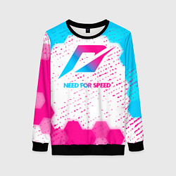 Женский свитшот Need for Speed neon gradient style