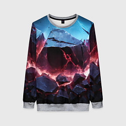 Свитшот женский Разлом больших камней, цвет: 3D-меланж