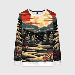 Женский свитшот Зимнее настроение новогодний рисунок