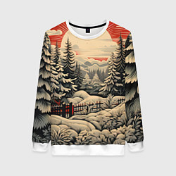 Женский свитшот Блеск снежинок новогодний стиль