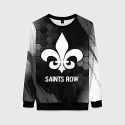 Женский свитшот Saints Row glitch на темном фоне