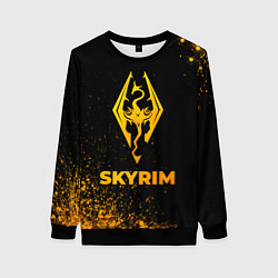 Женский свитшот Skyrim - gold gradient