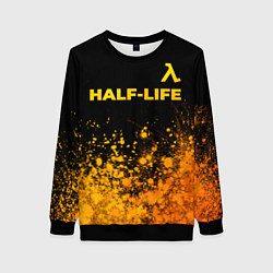 Женский свитшот Half-Life - gold gradient посередине